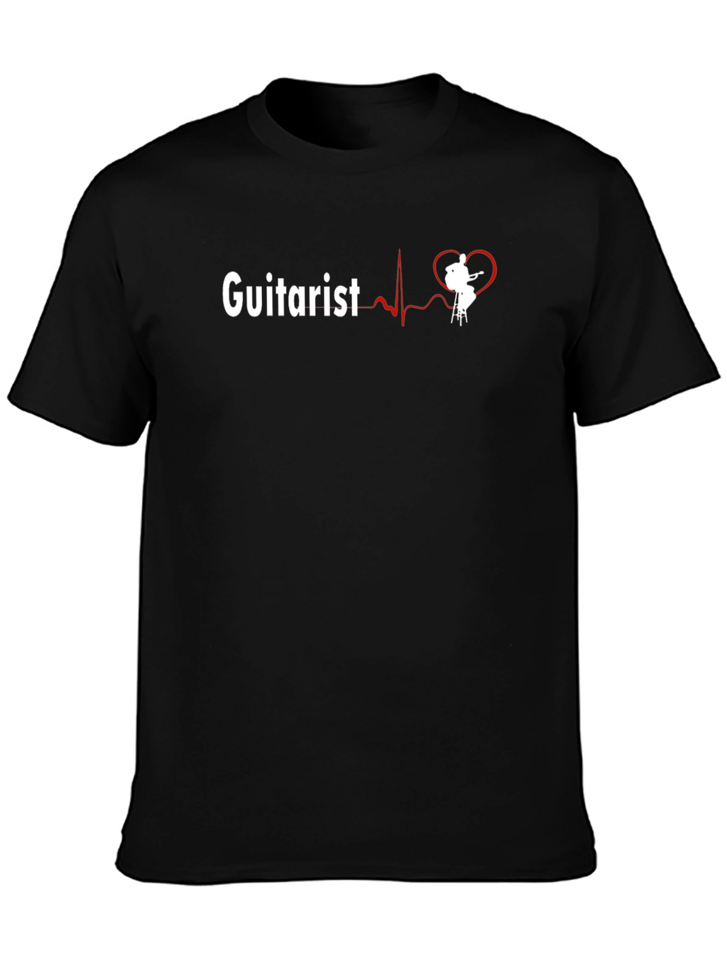 Guitarist Heartbeat Graphic T-Shirt - Musician Tee