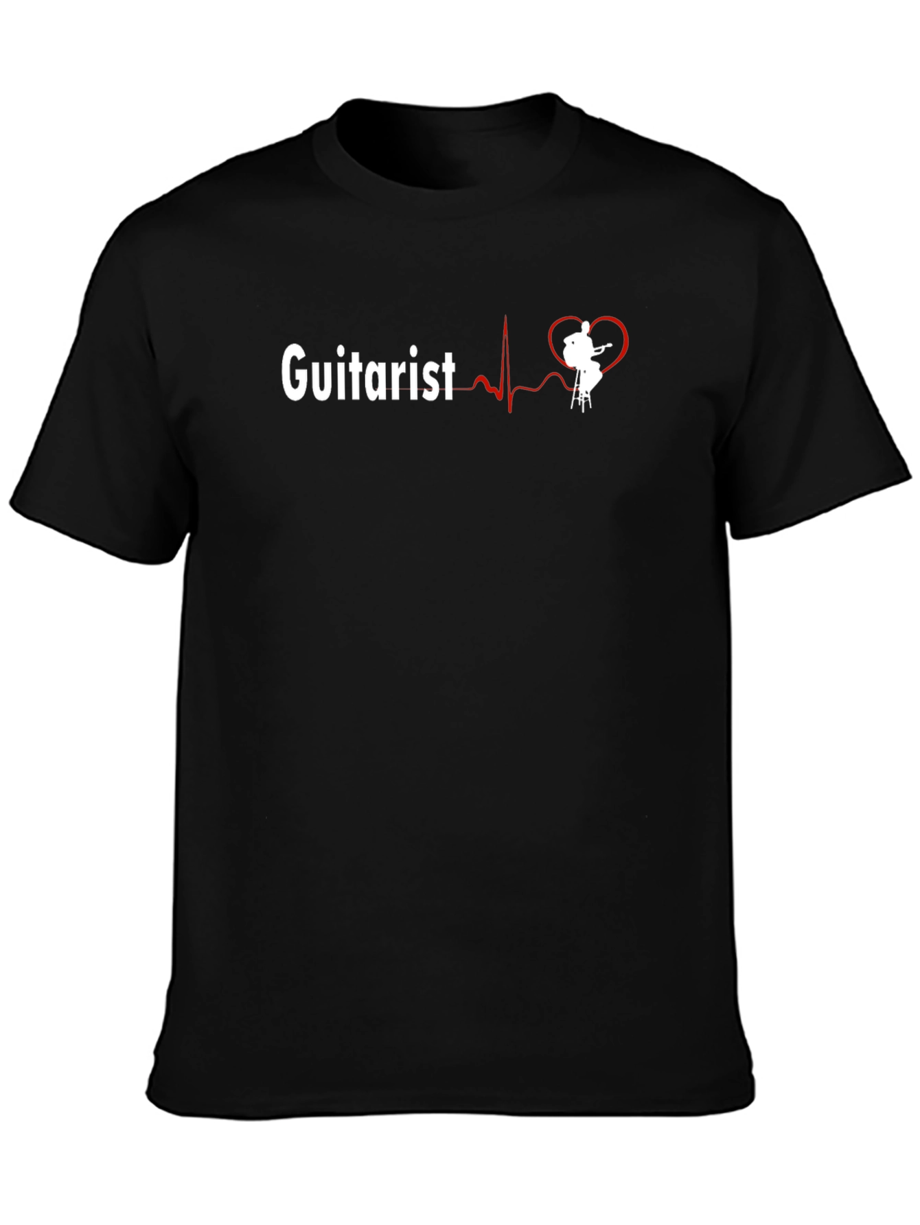 Guitarist Heartbeat Graphic T-Shirt - Musician Tee