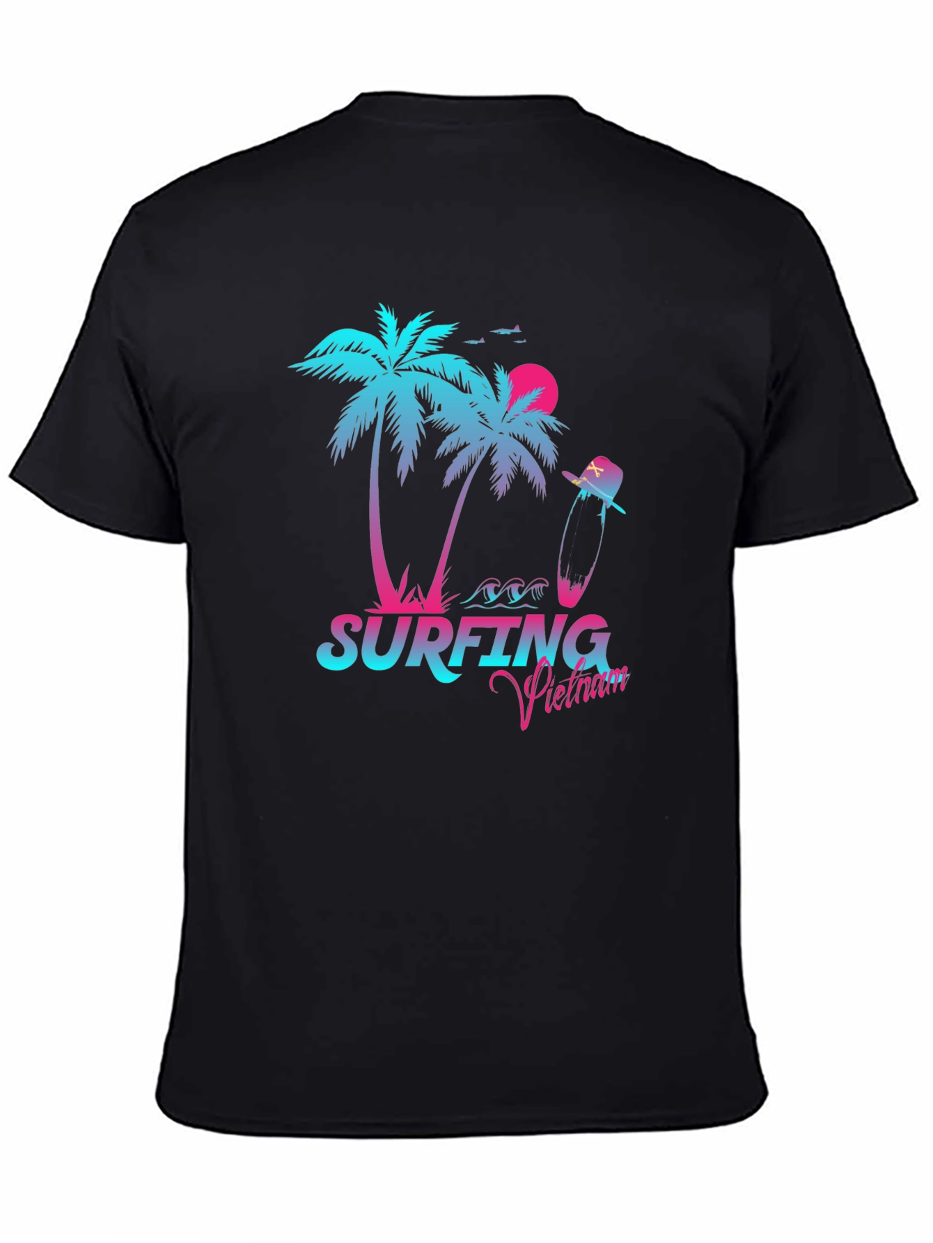 Surfing Vietnam Graphic Tee - Palm Tree Design