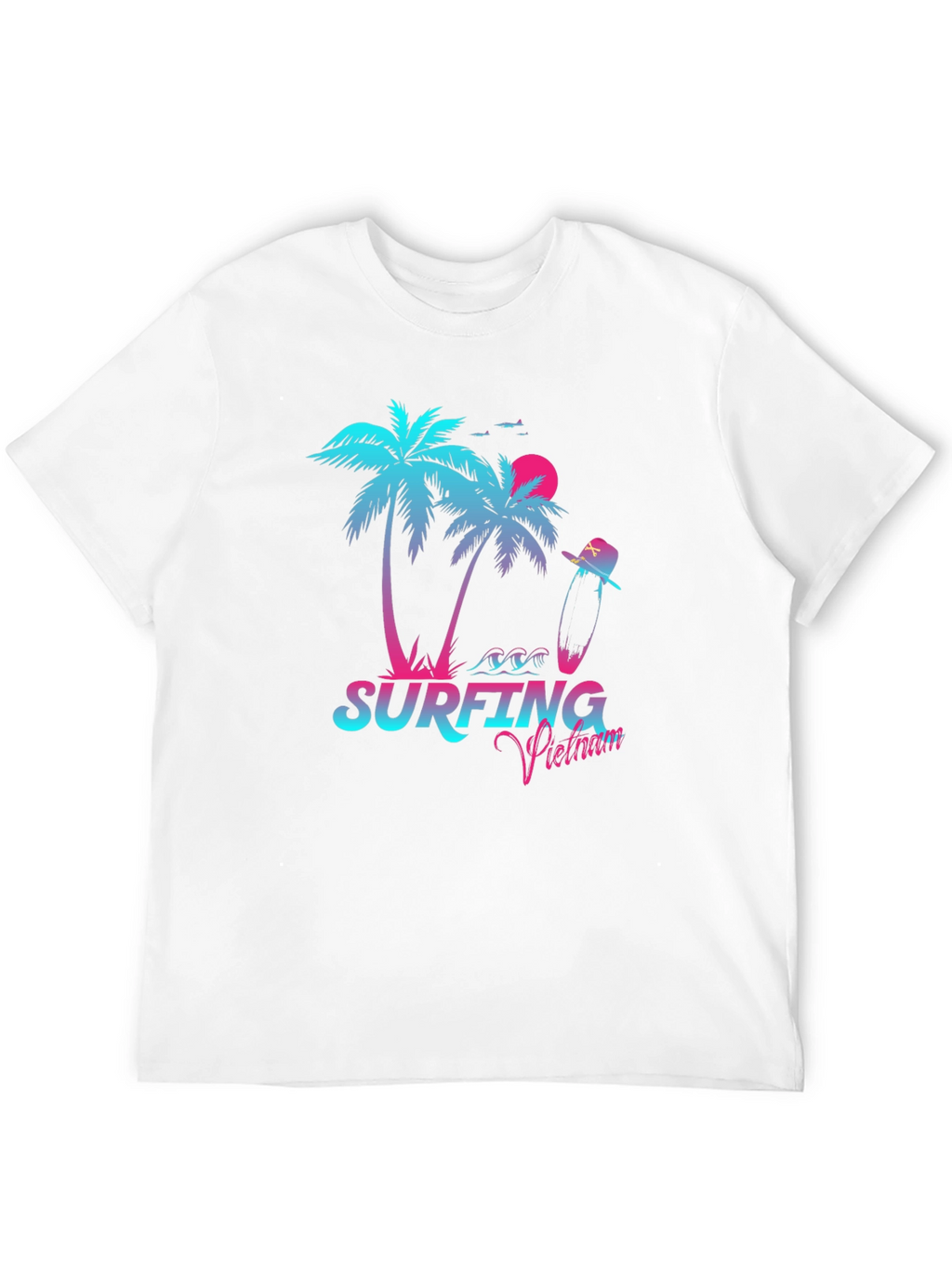Surfing Vietnam Graphic Tee - Palm Tree Design