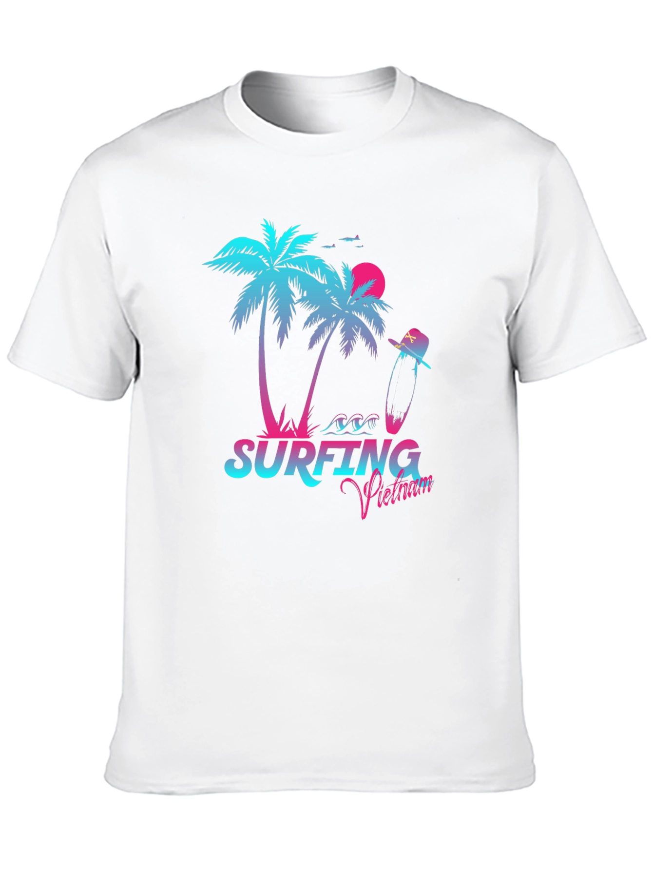 Surfing Vietnam Graphic Tee - Palm Tree Design