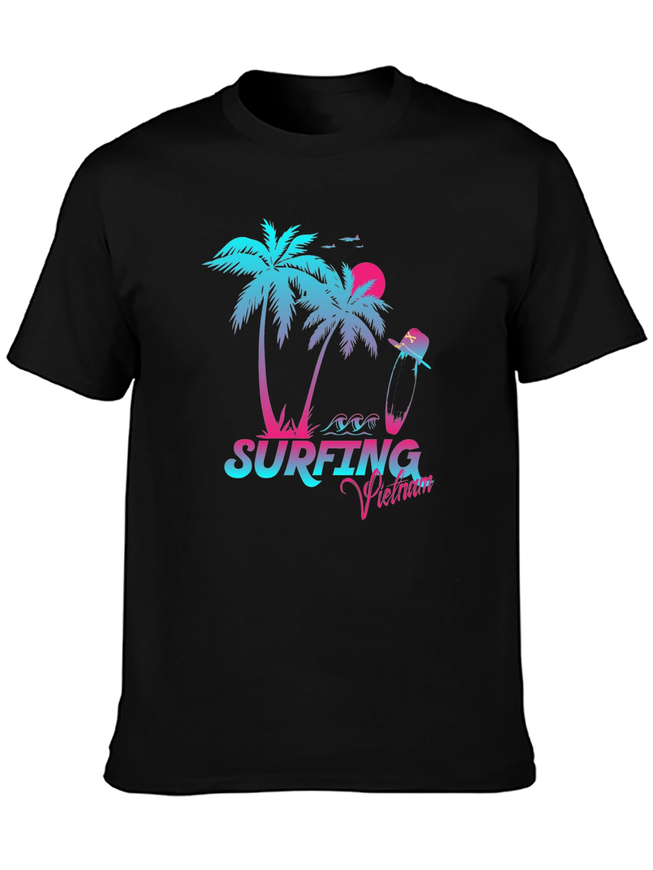 Surfing Vietnam Graphic Tee - Palm Tree Design