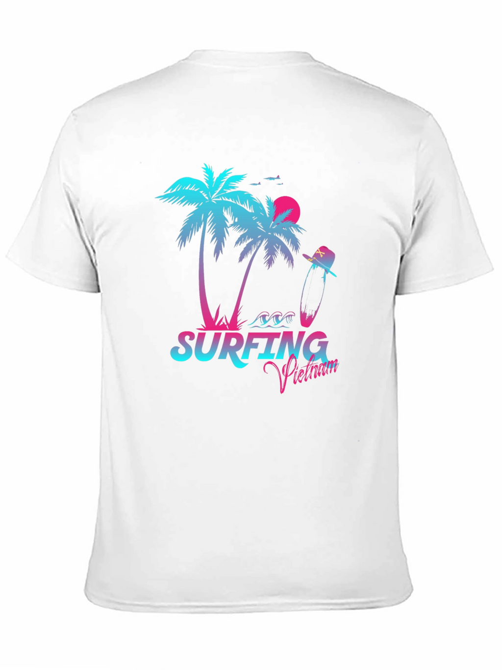 Surfing Vietnam Graphic Tee - Palm Tree Design