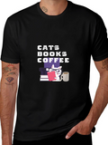 Cats Books Coffee T-Shirt