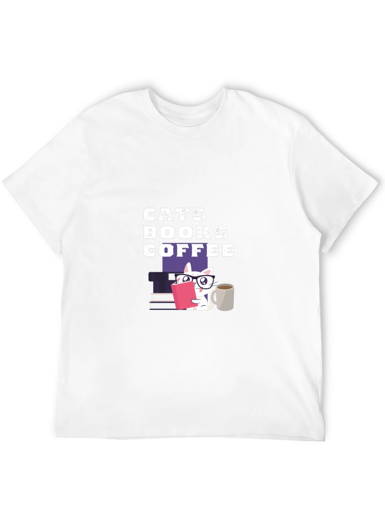 Cats Books Coffee T-Shirt