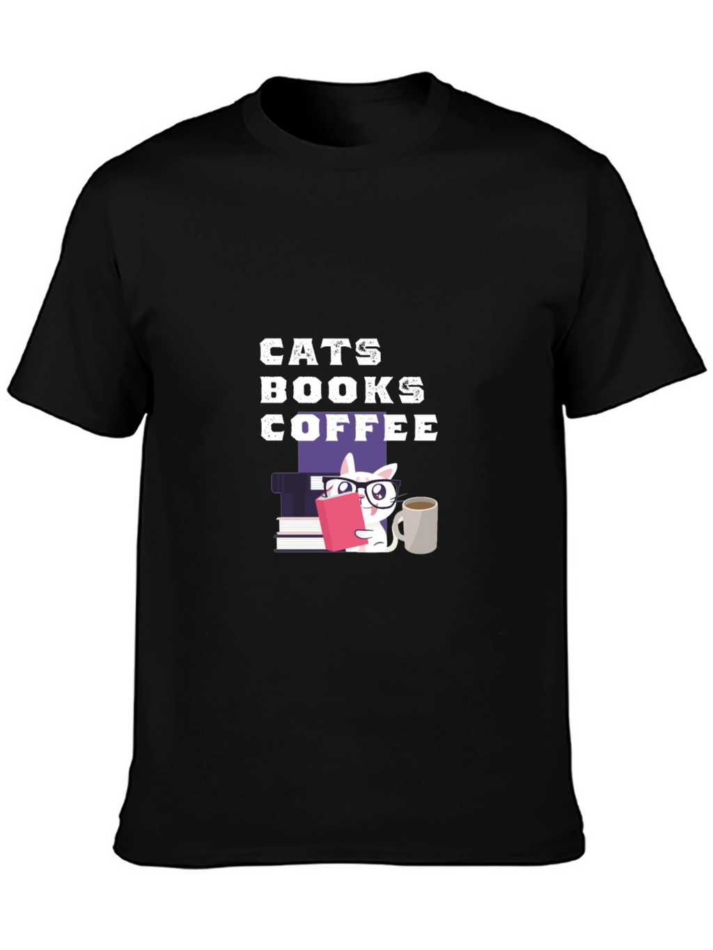 Cats Books Coffee T-Shirt