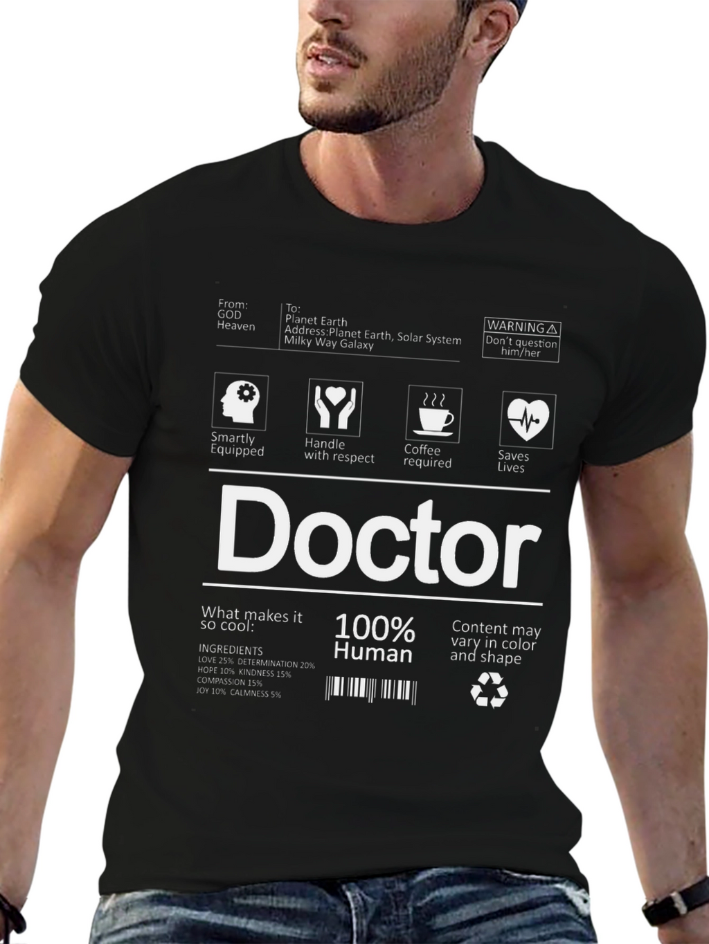 Doctor Humor T-Shirt - 100% Human