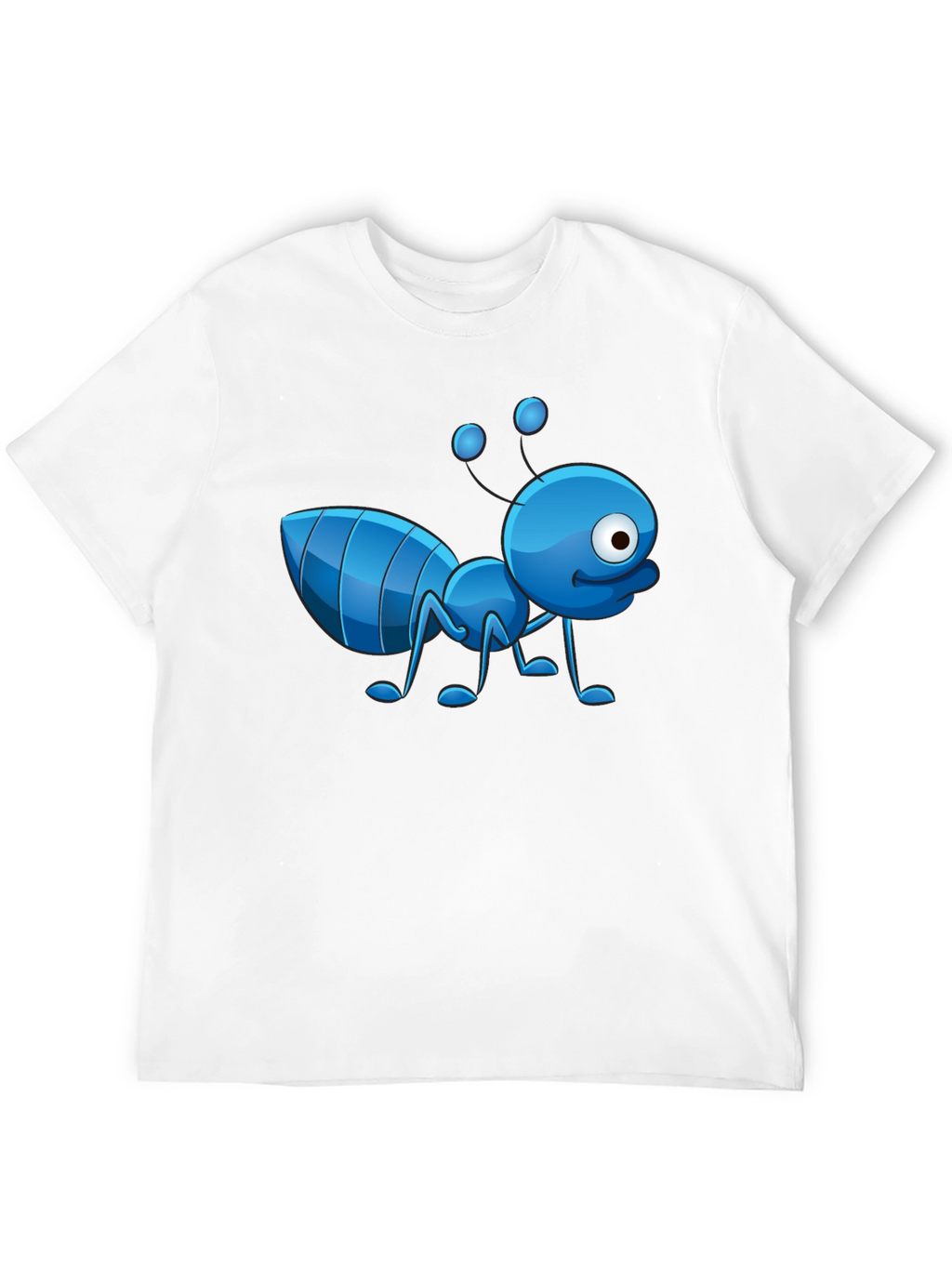 Cartoon Ant Graphic T-Shirt - Novelty Design