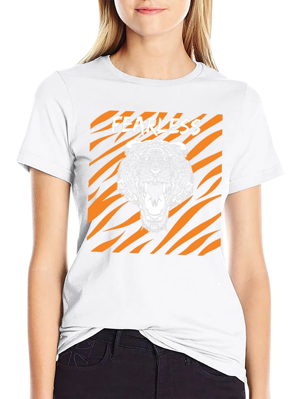 Fearless Tiger Graphic Tee - Bold Animal Print