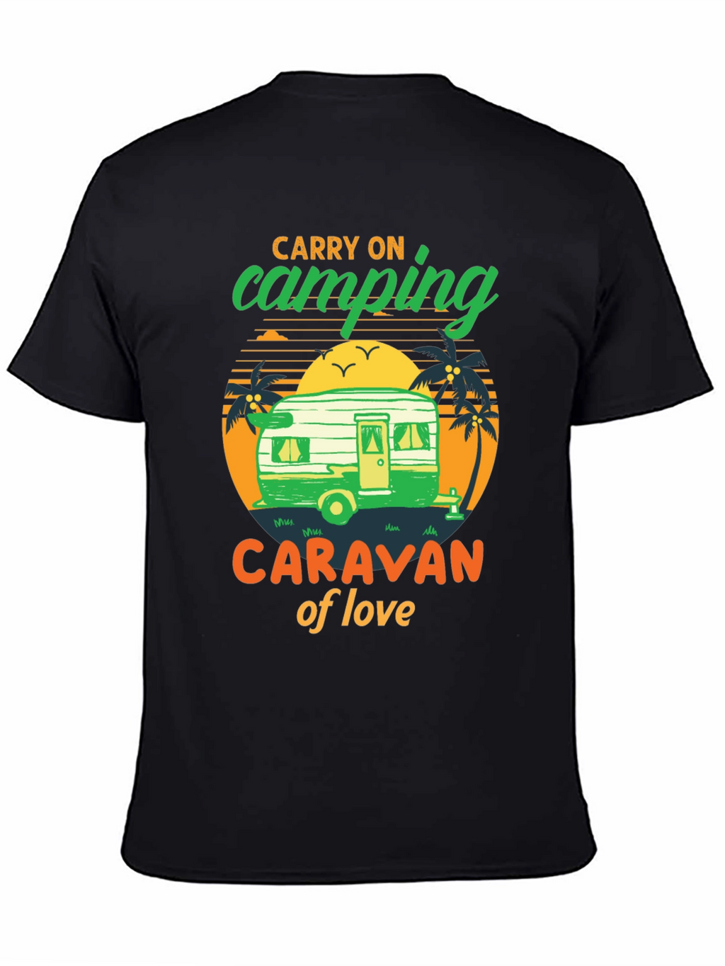 Camping Caravan of Love Black T-Shirt