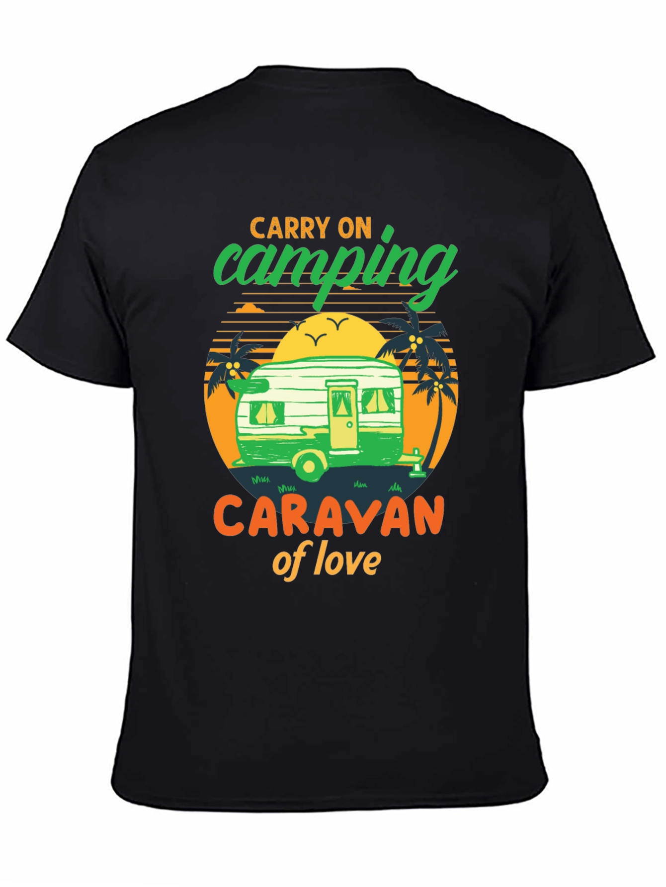 Camping Caravan of Love Black T-Shirt