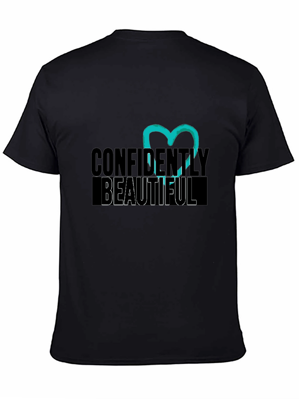 Confidently Beautiful Black Graphic Tee