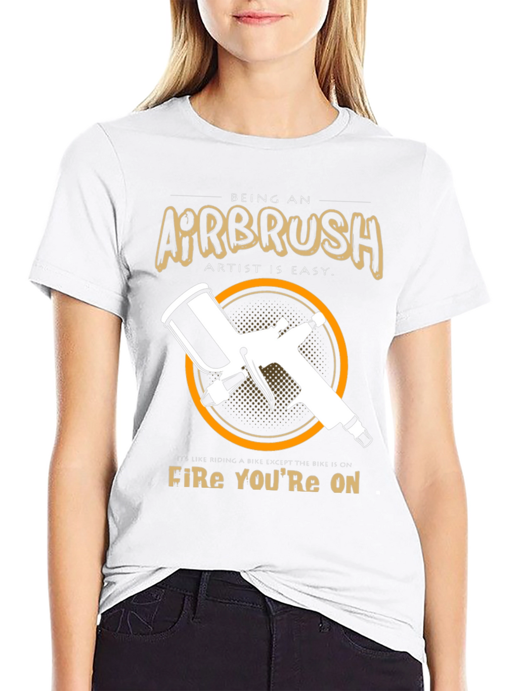 Airbrush Artist T-Shirt - Riding a Fire