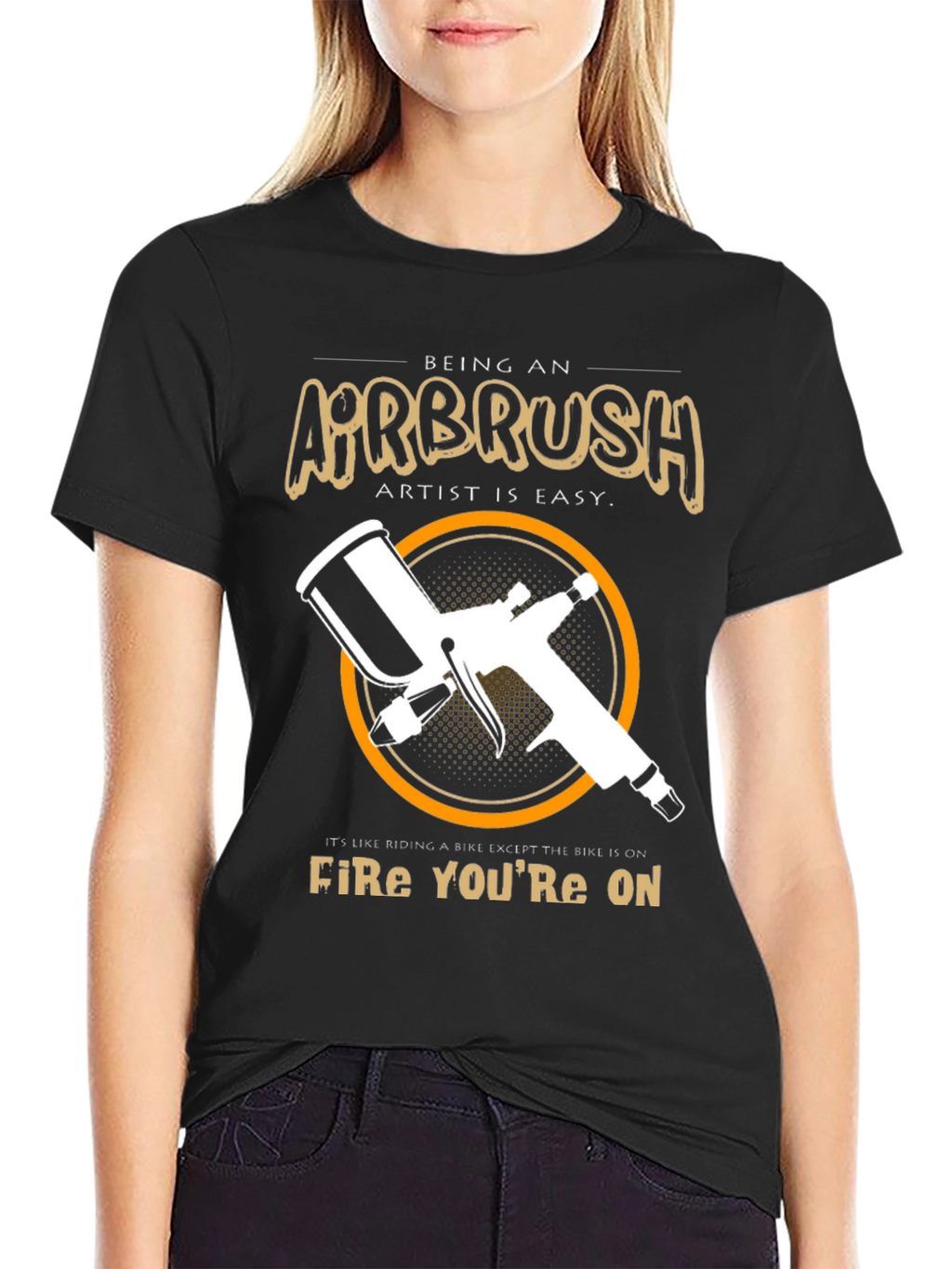 Airbrush Artist T-Shirt - Riding a Fire