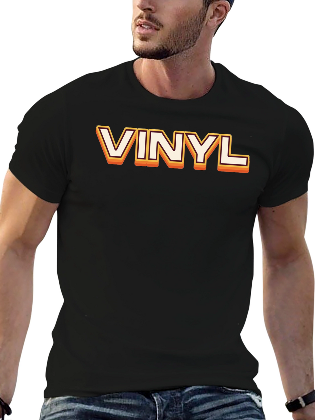 Vinyl Graphic Tee - Retro Music Fan T-Shirt