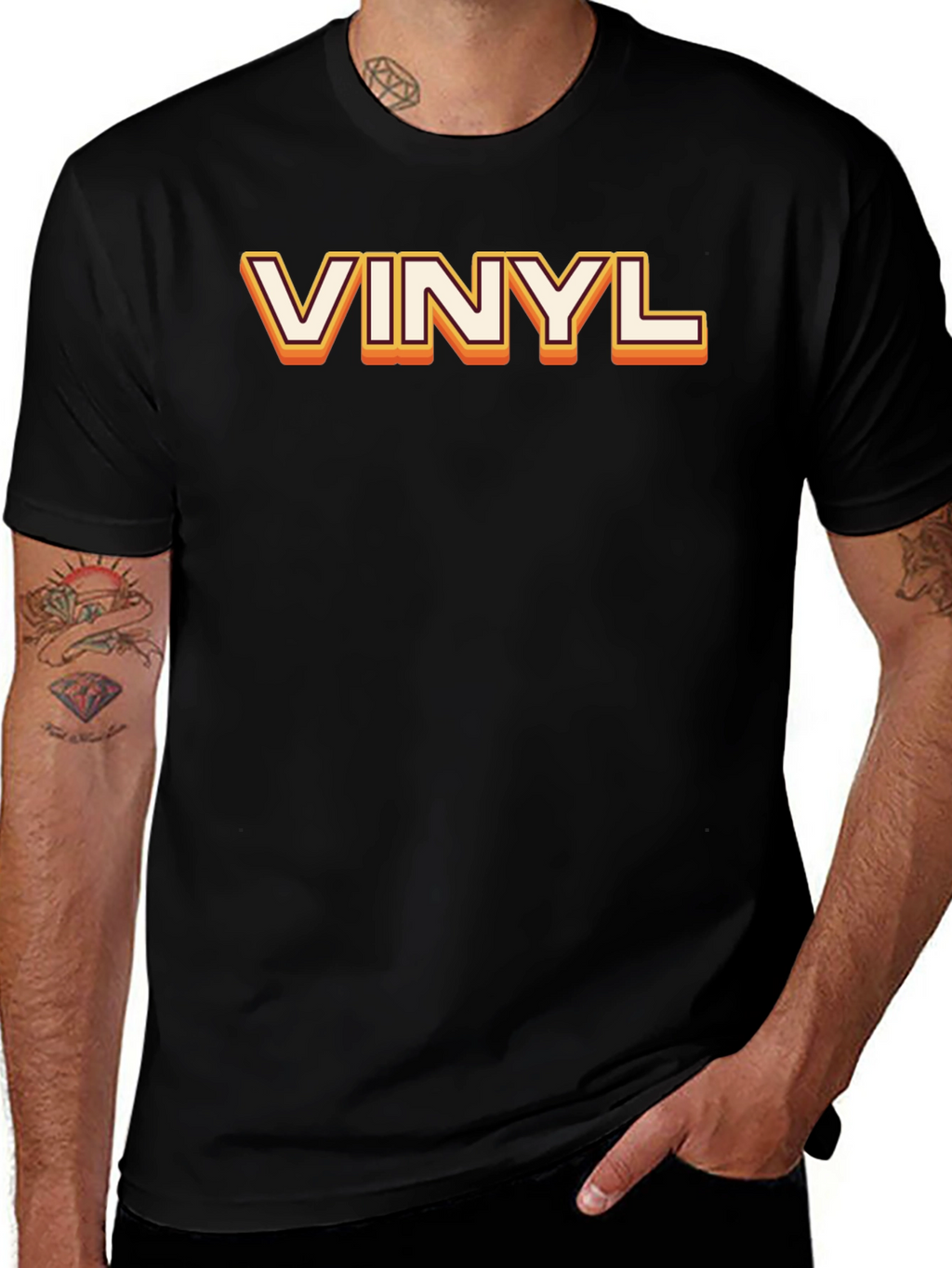 Vinyl Graphic Tee - Retro Music Fan T-Shirt