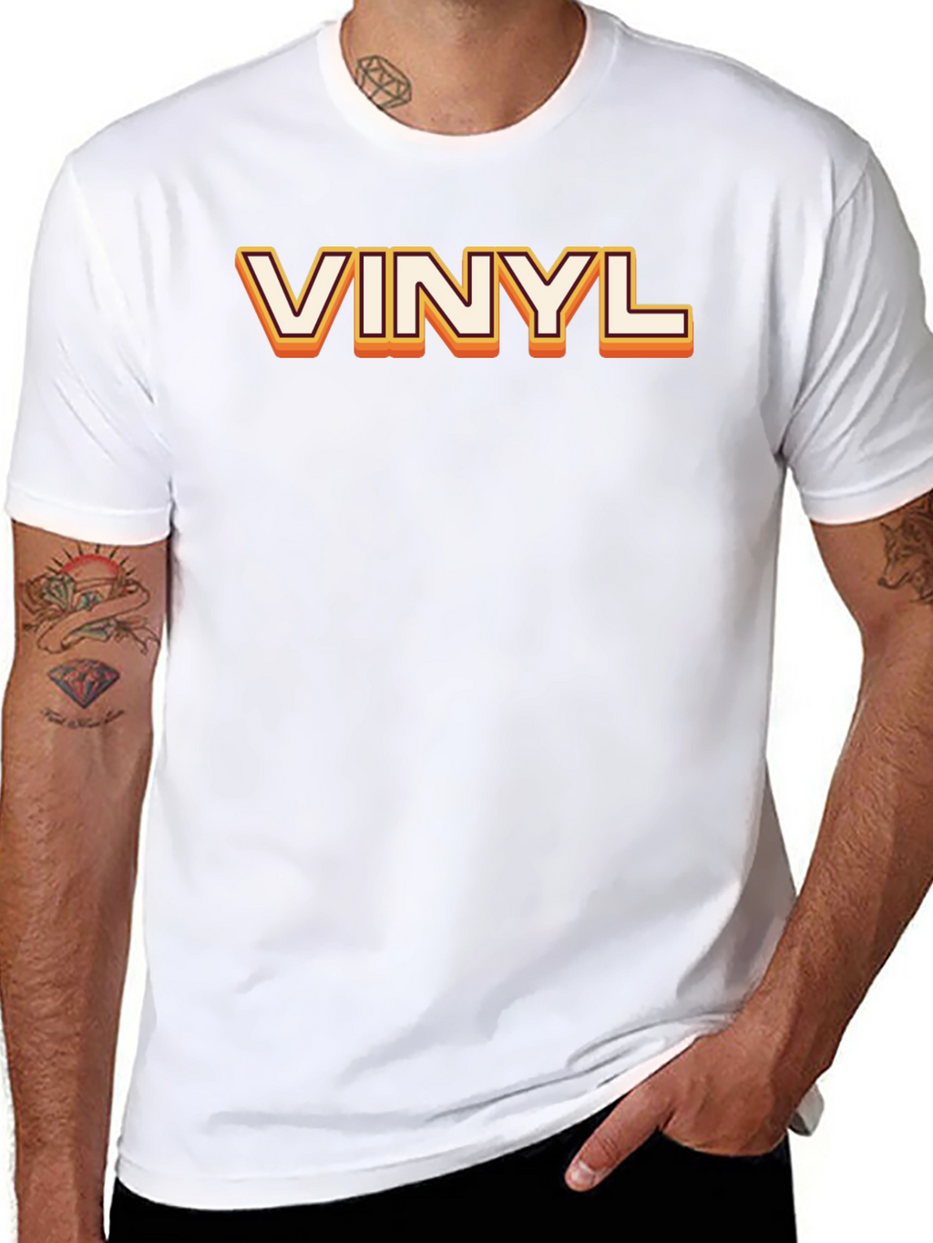 Vinyl Graphic Tee - Retro Music Fan T-Shirt