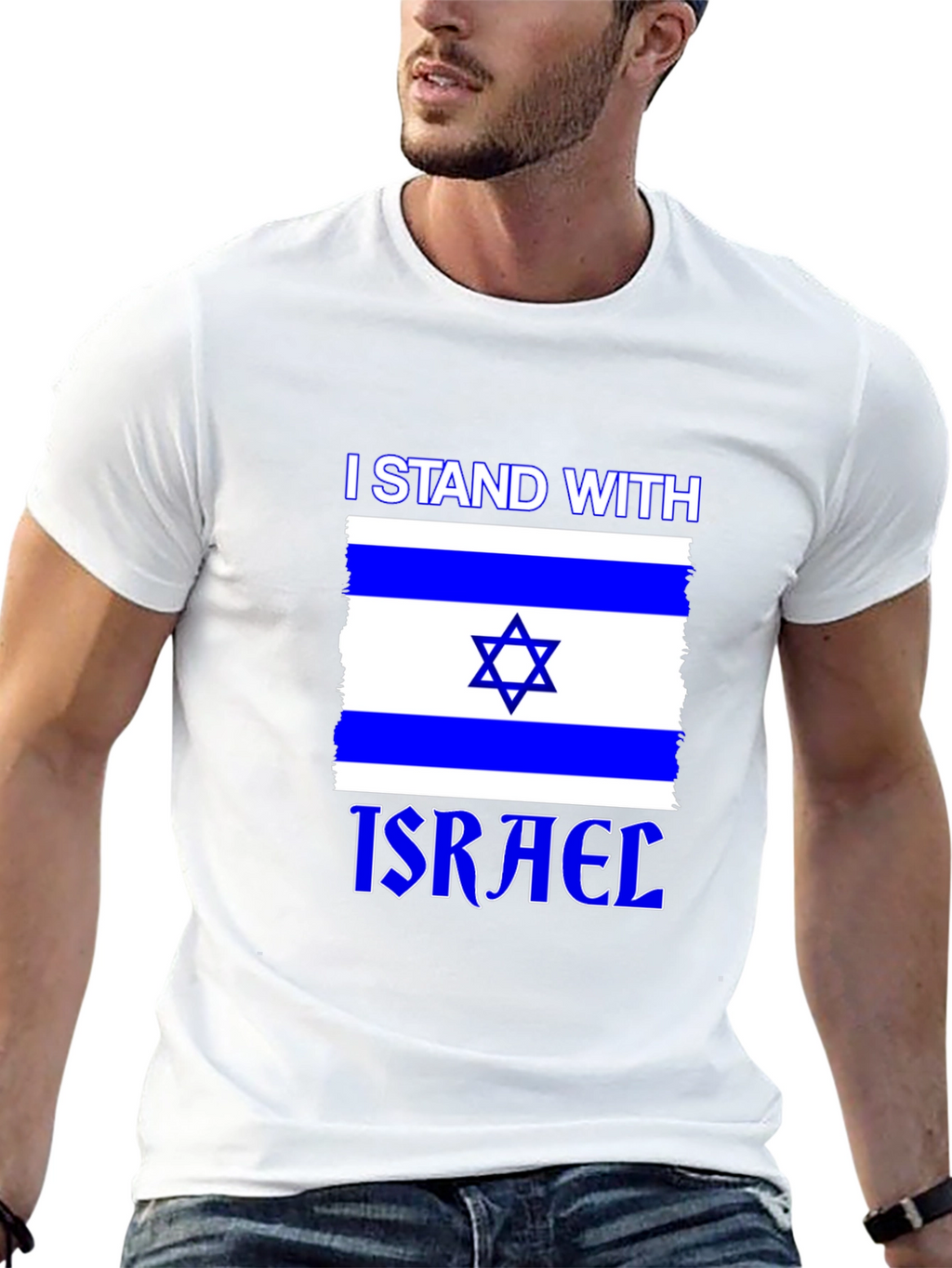 I Stand With Israel T-Shirt - Classic Black Tee