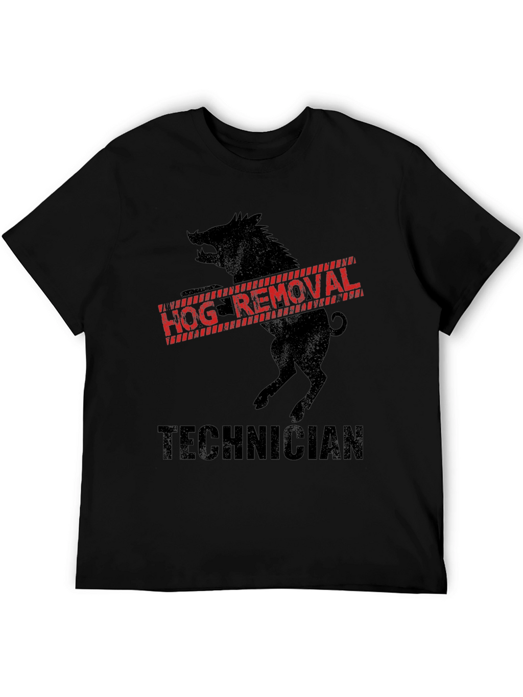 Hog Removal Technician Black T-Shirt