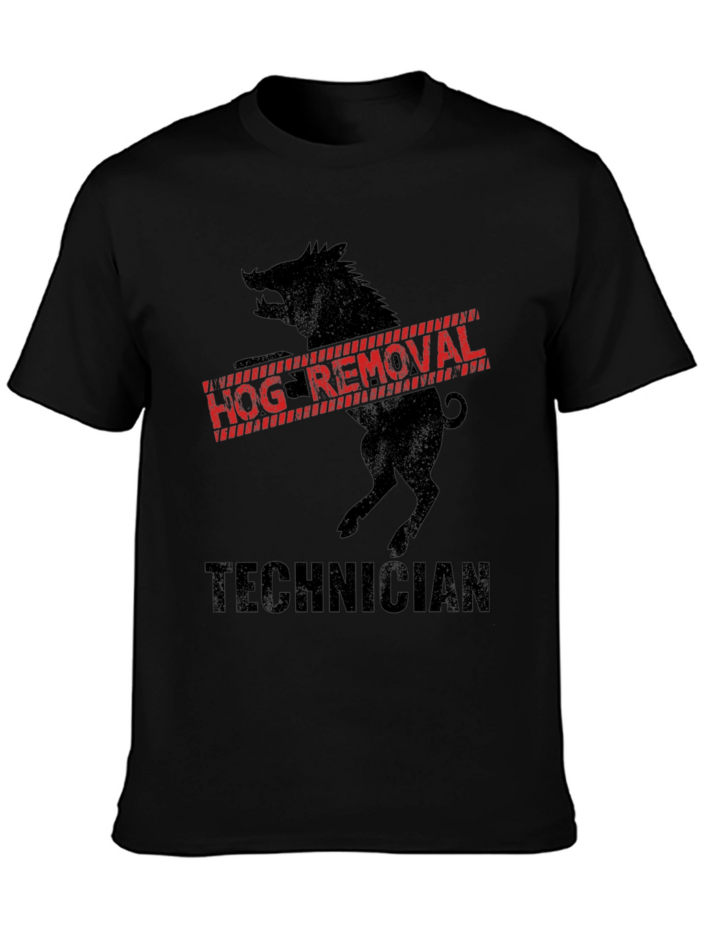 Hog Removal Technician Black T-Shirt