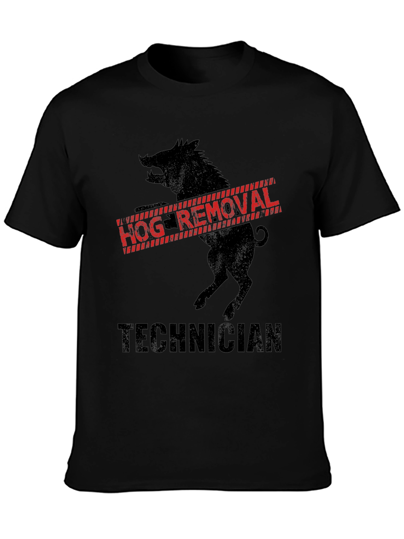 Hog Removal Technician Black T-Shirt