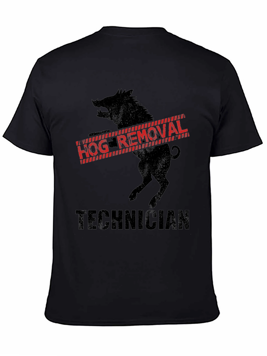 Hog Removal Technician Black T-Shirt