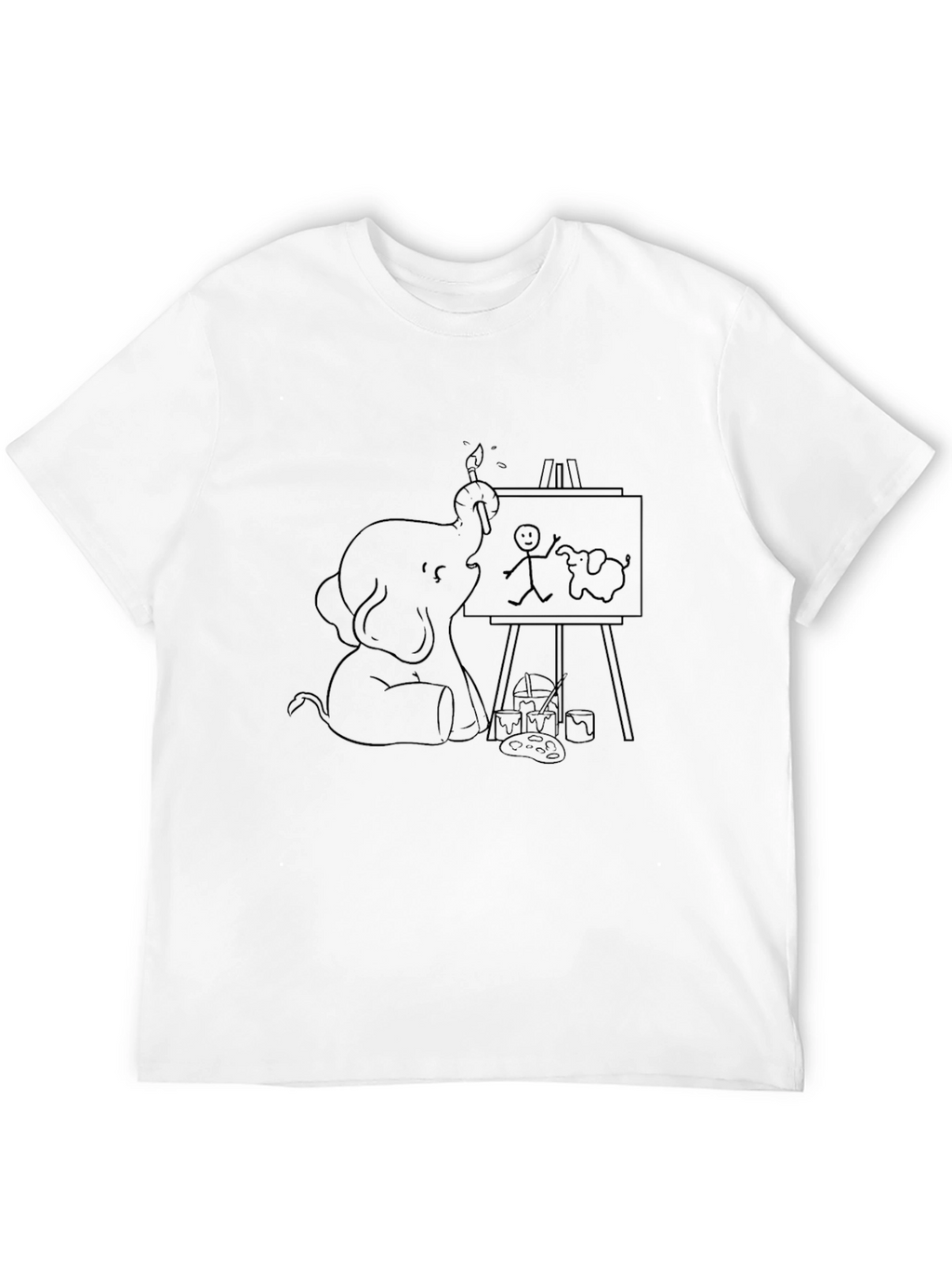 Elephant Artist T-Shirt - Unique Graphic Tee