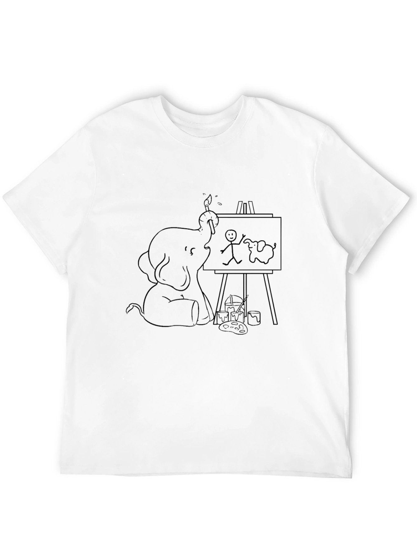 Elephant Artist T-Shirt - Unique Graphic Tee