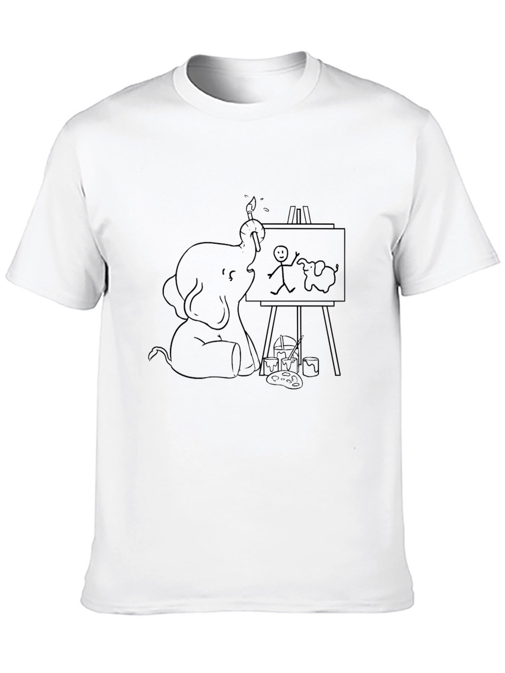 Elephant Artist T-Shirt - Unique Graphic Tee