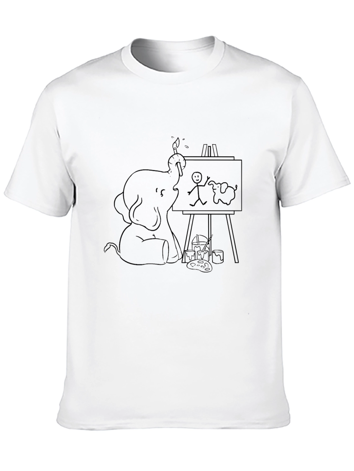 Elephant Artist T-Shirt - Unique Graphic Tee