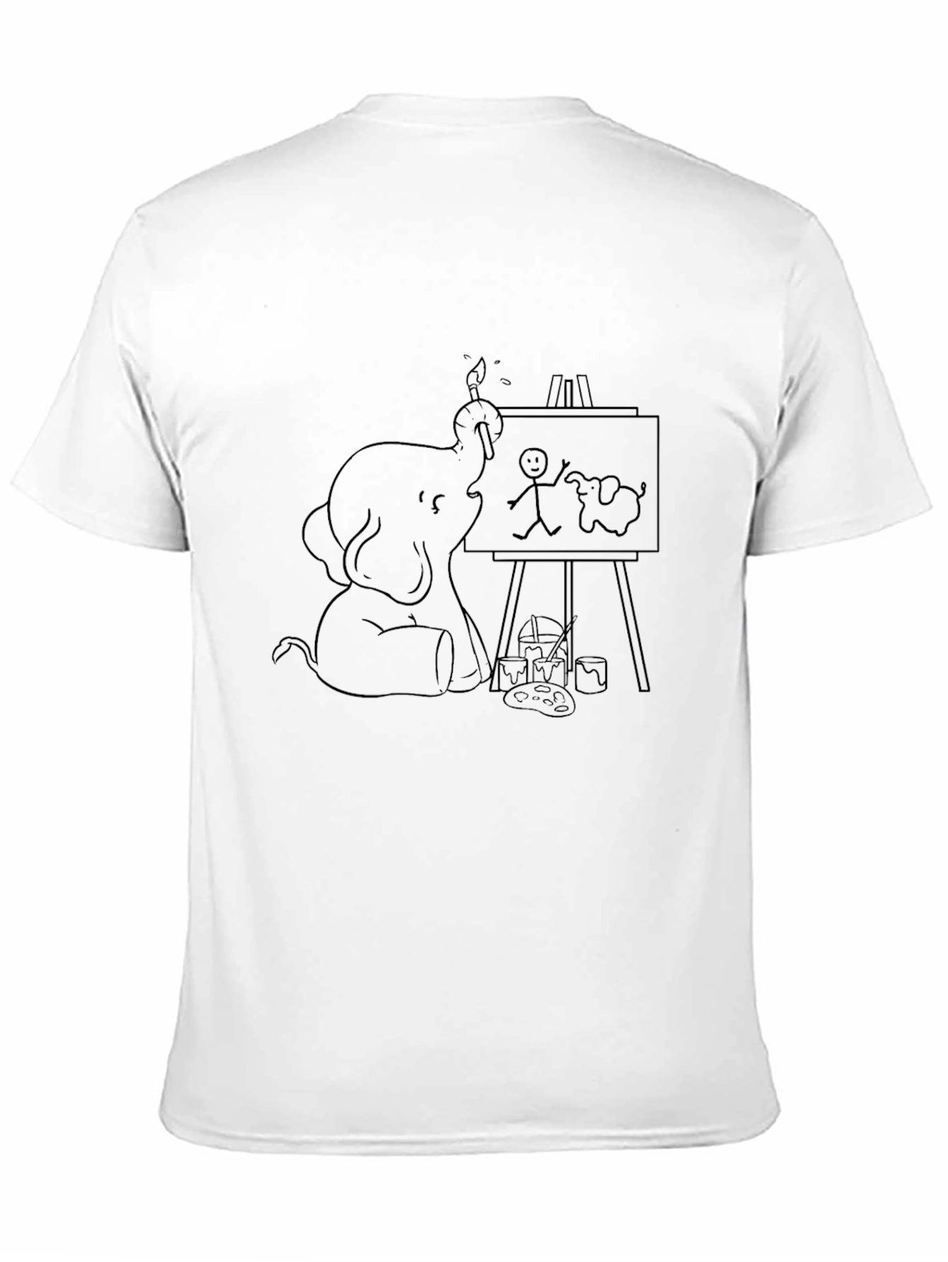 Elephant Artist T-Shirt - Unique Graphic Tee