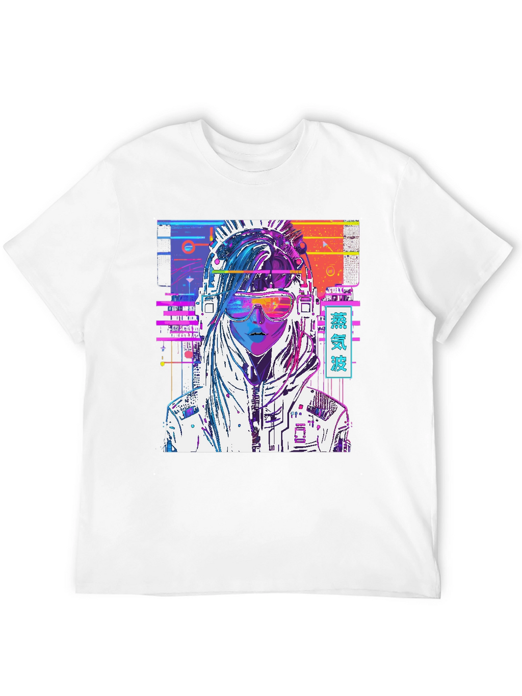 Vaporwave Cyberpunk Girl Graphic T-Shirt