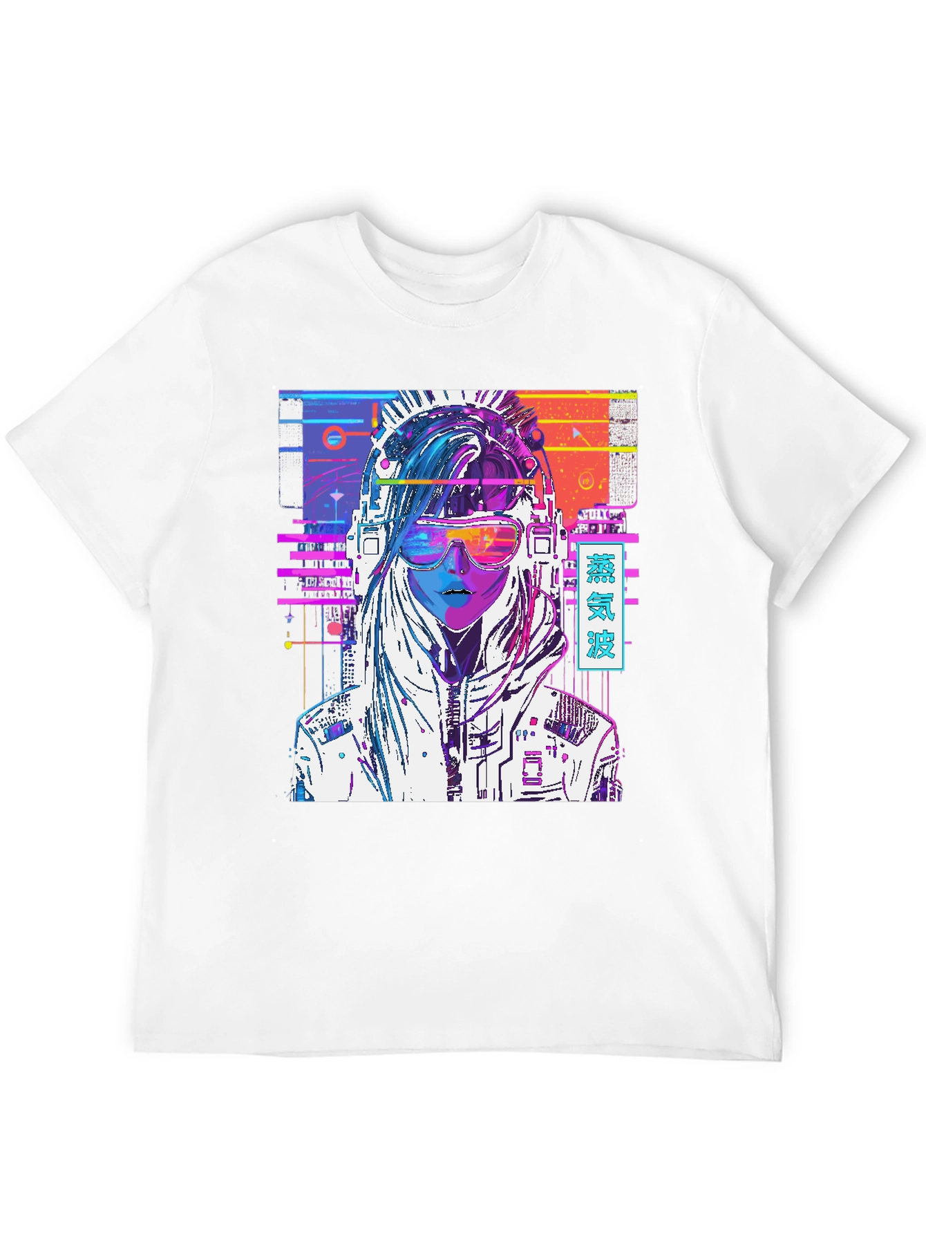 Vaporwave Cyberpunk Girl Graphic T-Shirt
