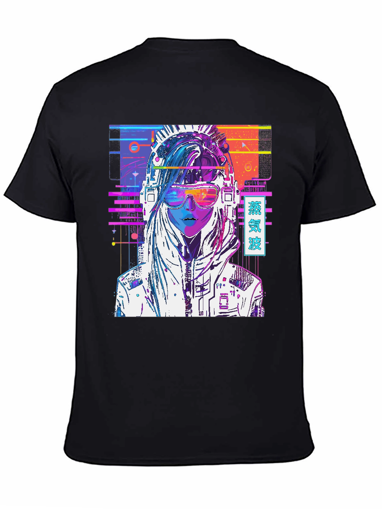 Vaporwave Cyberpunk Girl Graphic T-Shirt