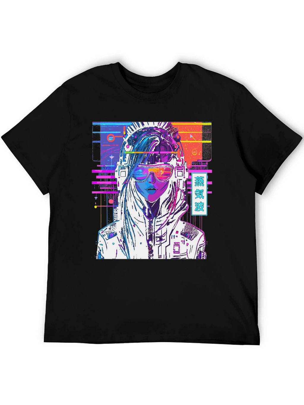 Vaporwave Cyberpunk Girl Graphic T-Shirt