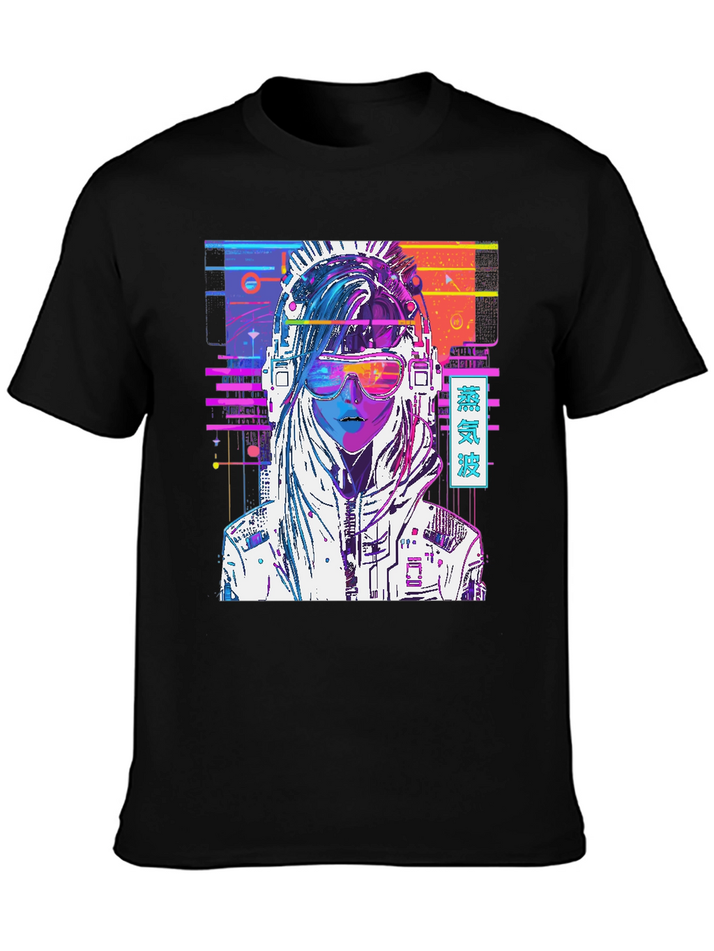 Vaporwave Cyberpunk Girl Graphic T-Shirt