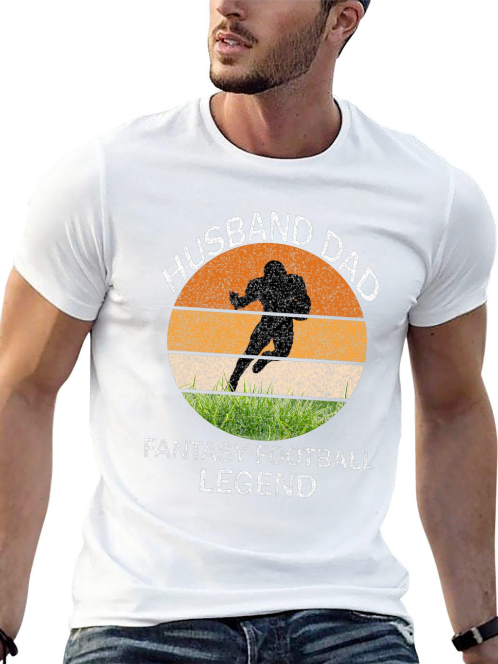 Husband Dad Fantasy Football Legend Graphic Tee