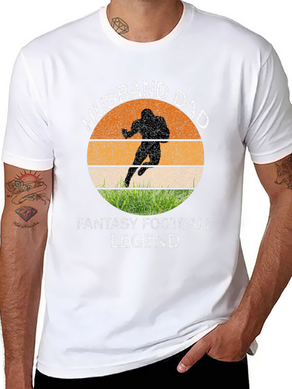 Husband Dad Fantasy Football Legend Graphic Tee