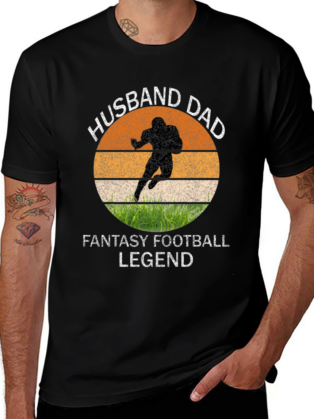 Husband Dad Fantasy Football Legend Graphic Tee