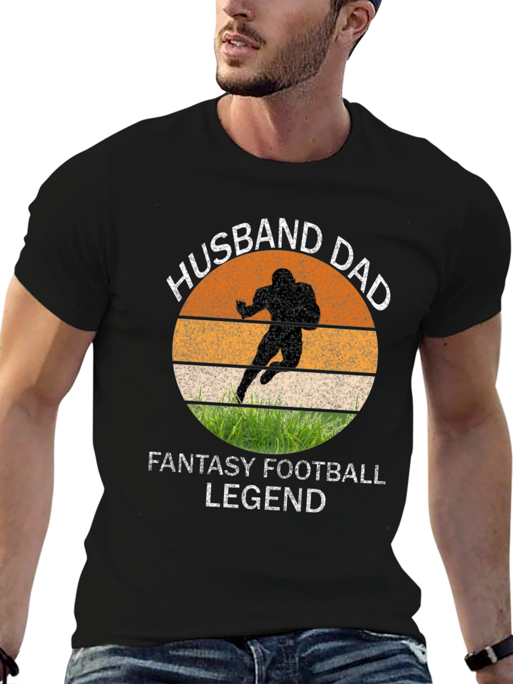 Husband Dad Fantasy Football Legend Graphic Tee