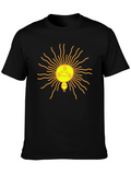 Smiling Sun Graphic Black T-Shirt
