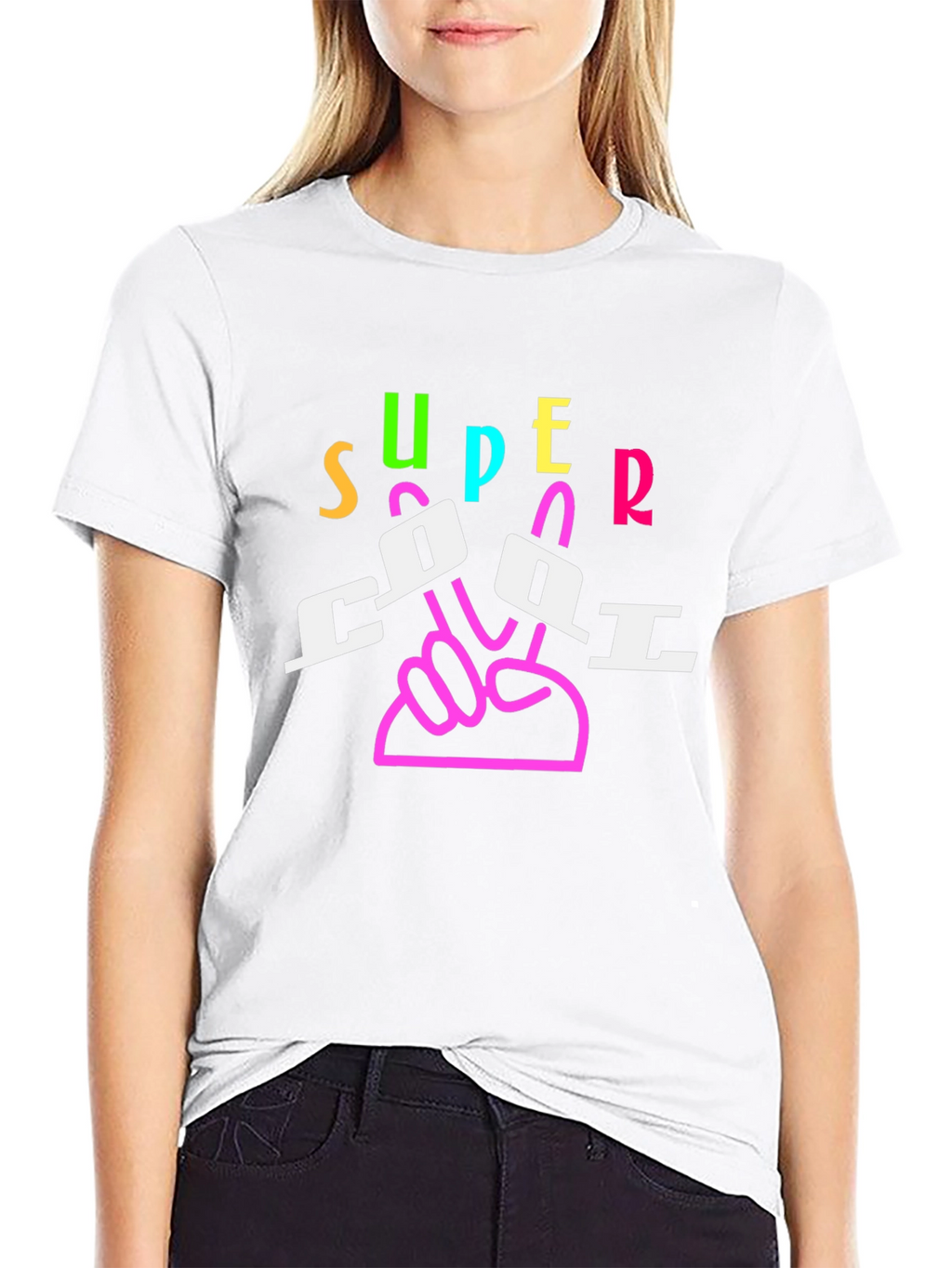 Super Cool Graphic Print Black T-Shirt