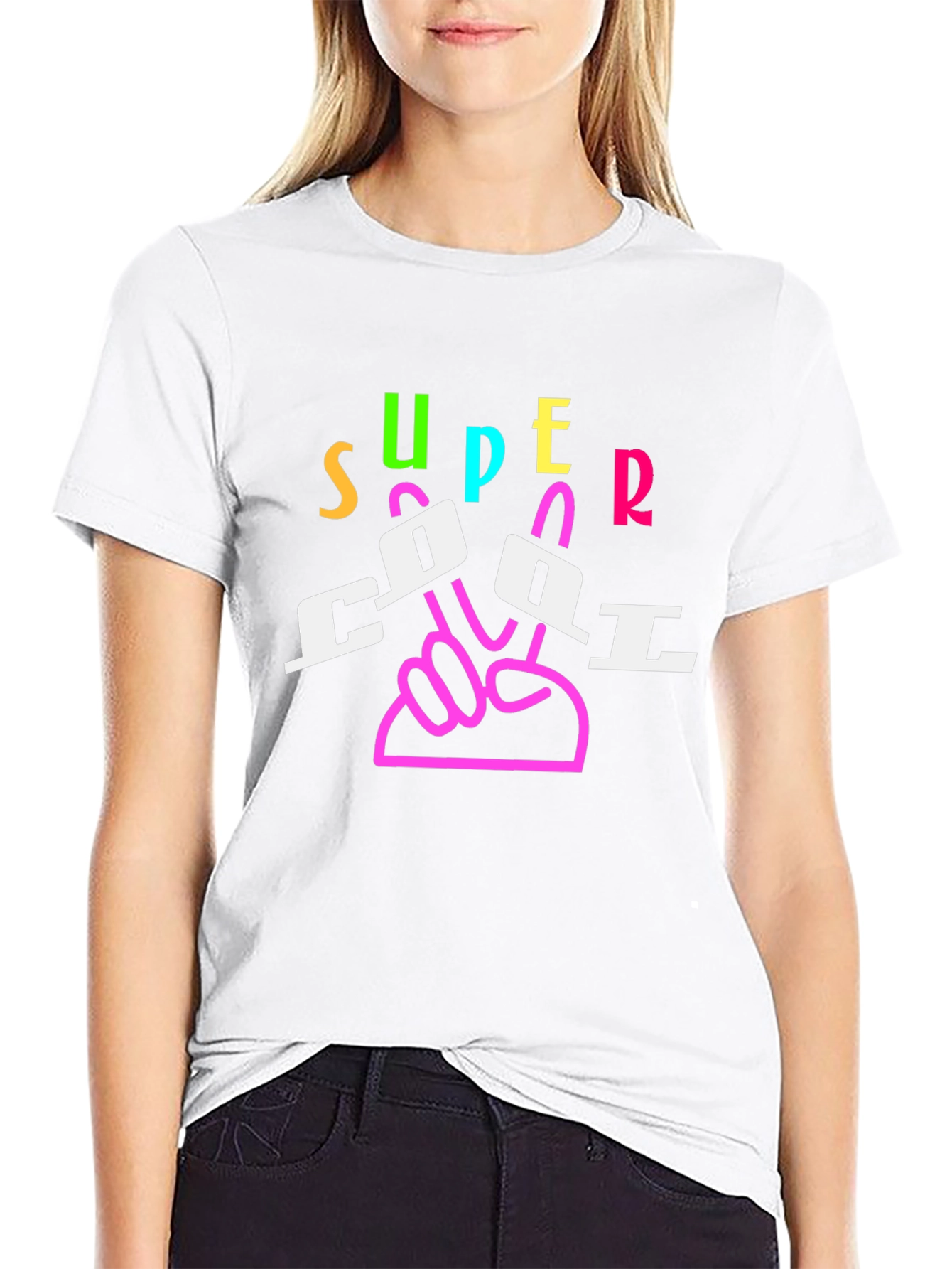 Super Cool Graphic Print Black T-Shirt