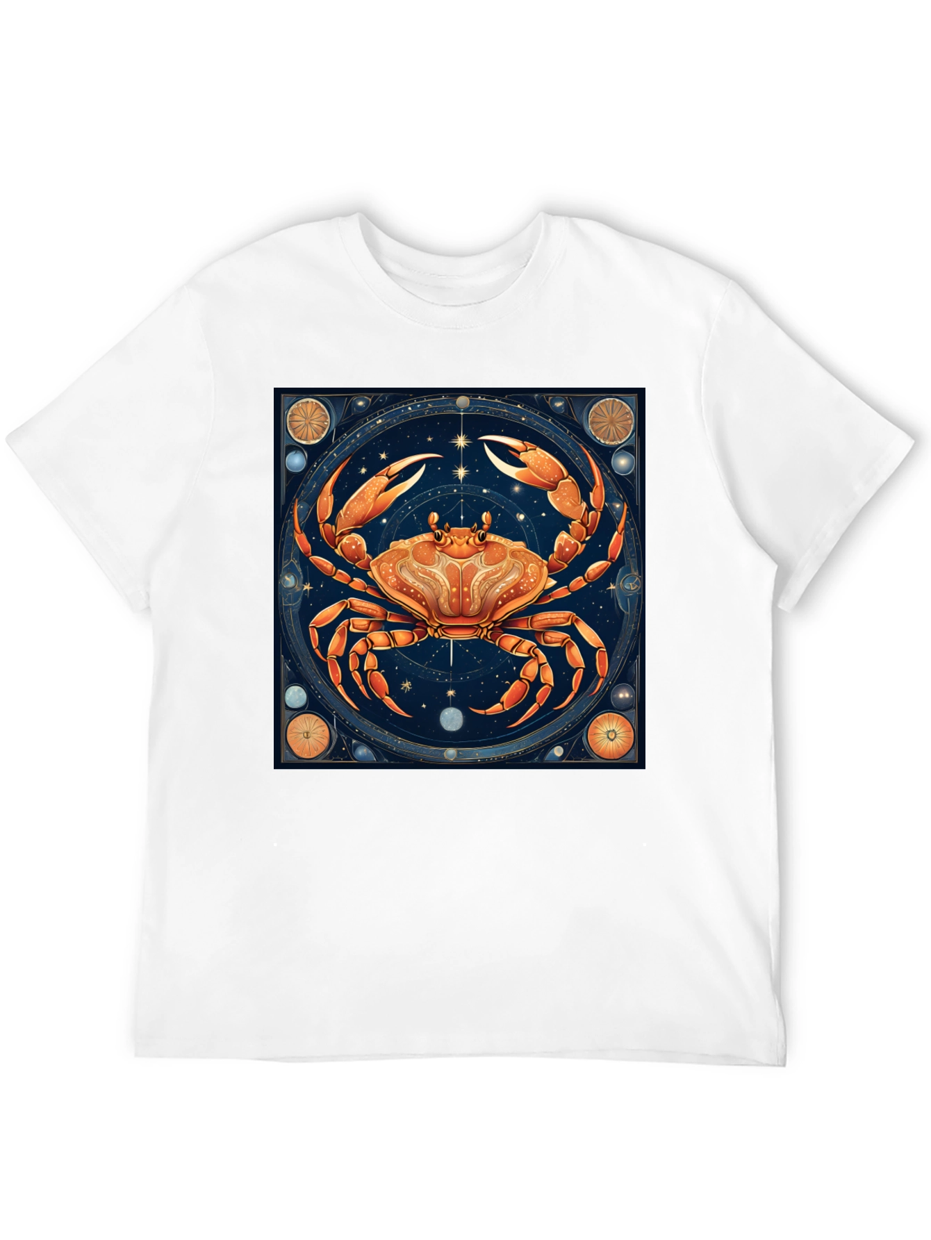 Cancer Zodiac Graphic Tee - Black Cotton T-Shirt