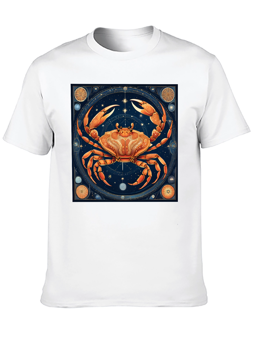 Cancer Zodiac Graphic Tee - Black Cotton T-Shirt