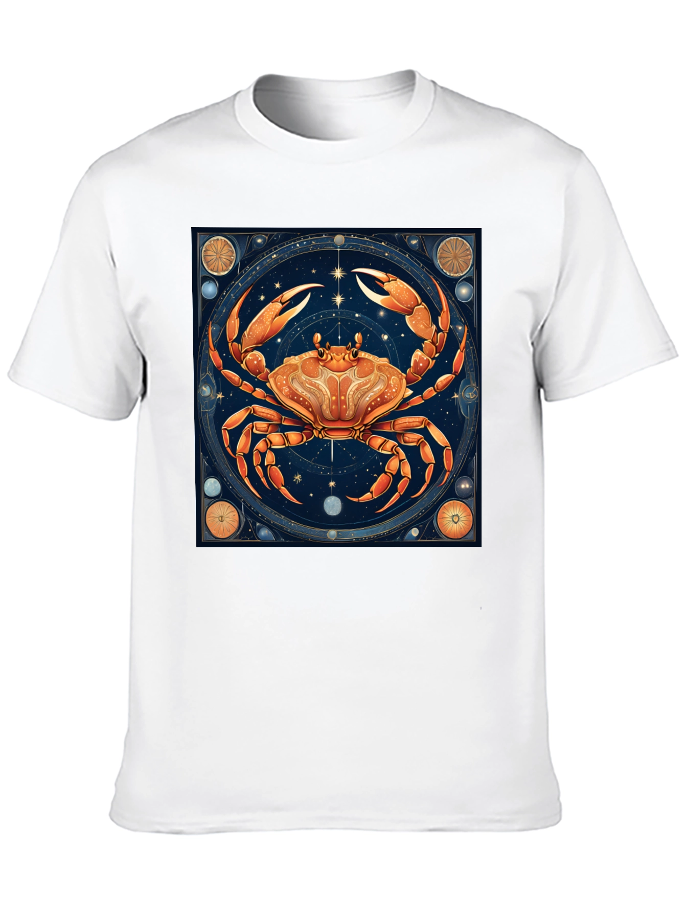 Cancer Zodiac Graphic Tee - Black Cotton T-Shirt