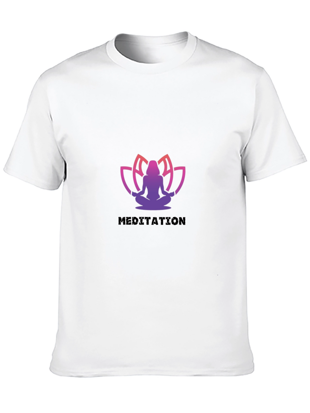 Meditative Lotus Black T-Shirt