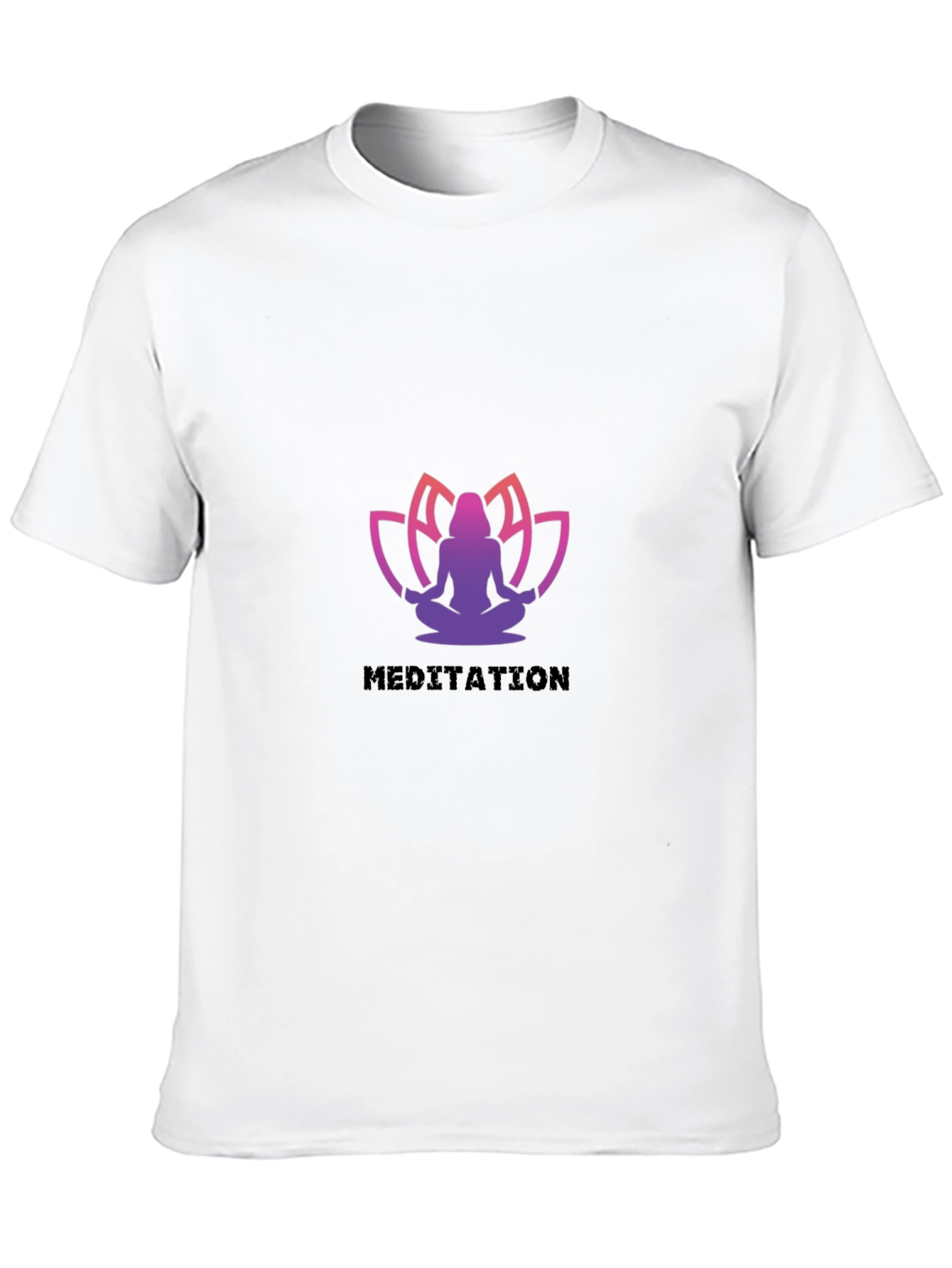 Meditative Lotus Black T-Shirt