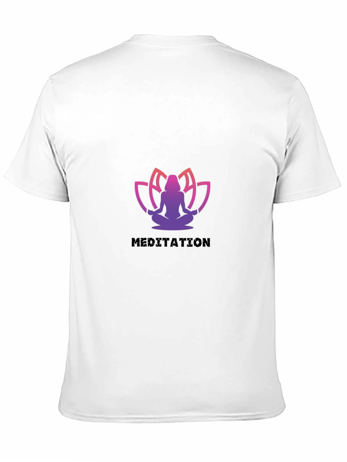 Meditative Lotus Black T-Shirt