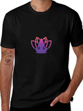Meditative Lotus Black T-Shirt